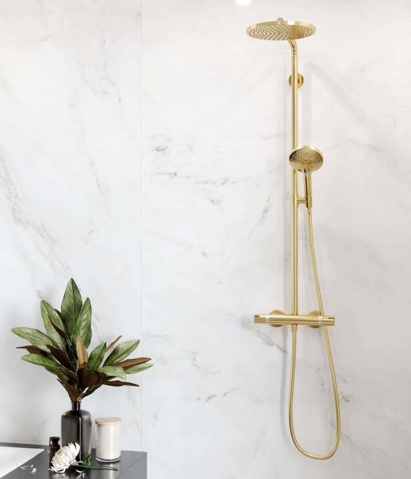 Sistem dus termostatic Raindance Select S 240 1 jett - polished gold optic